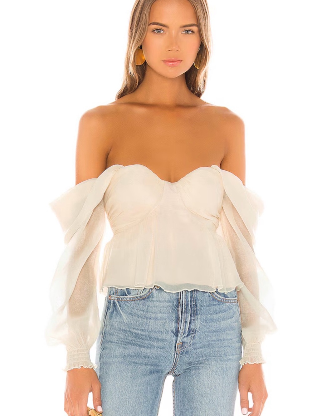 House of Harlem x Revolve - burna blouse in cream